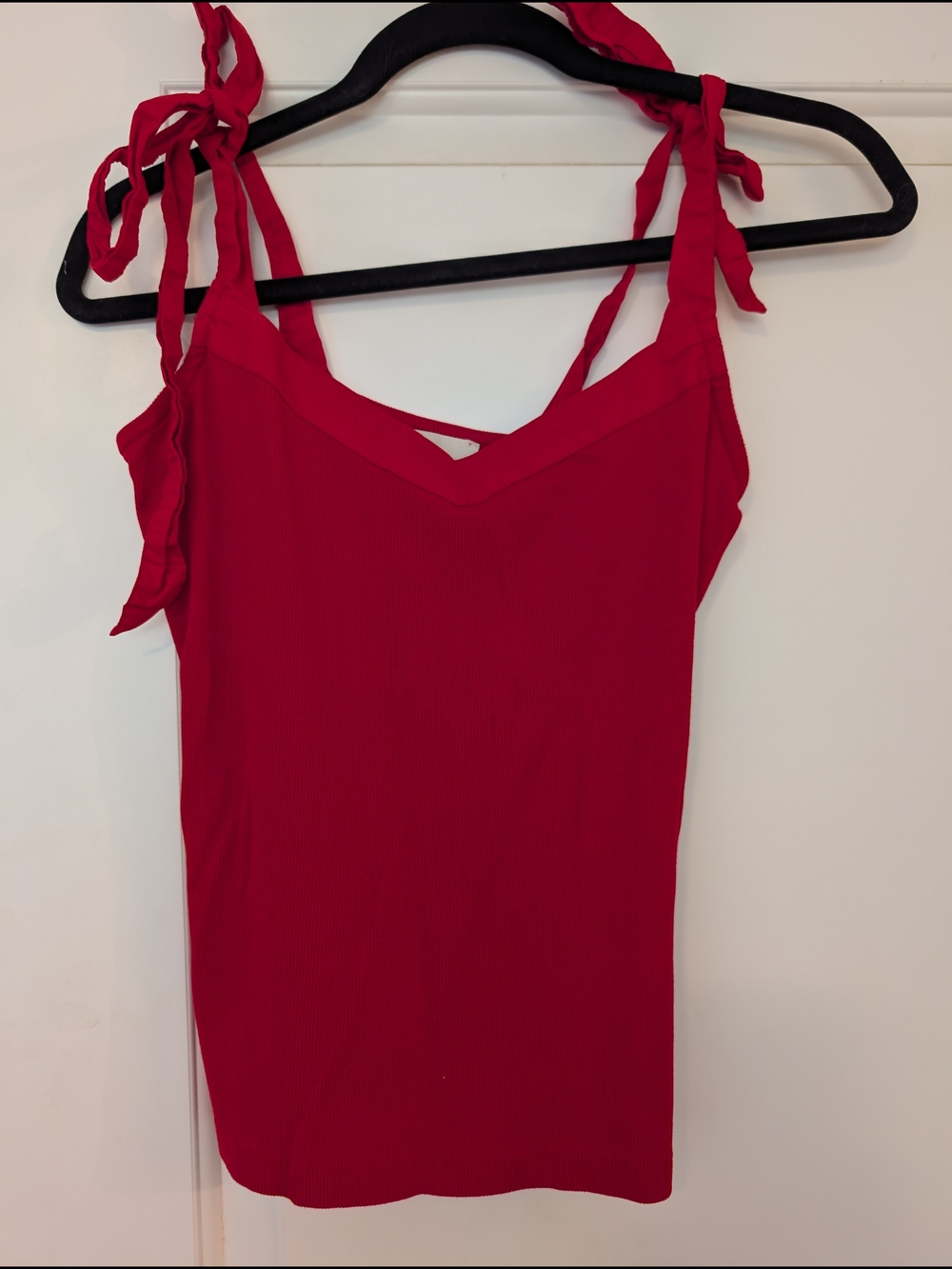 Red Tie-Shoulder Women's Summer Tank Top